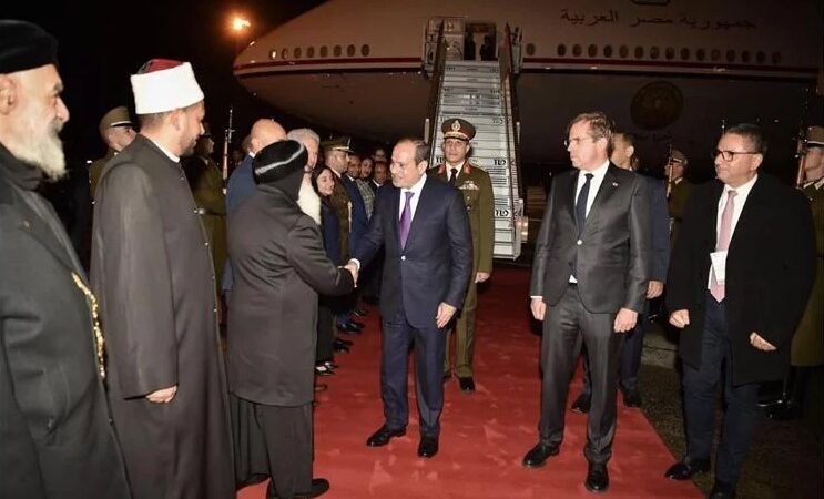 الرئيس عبد الفتاح السيسي يصل إلى مطار فيرنز ليست الدولي بالعاصمة المجرية بودابست
