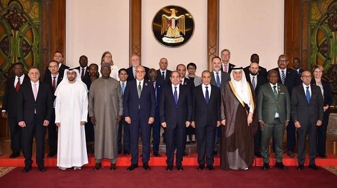 السيد الرئيس يستقبل  الوزراء ورؤساء الوفود المشاركين بالدورة الـ ٩ لأسبوع القاهرة للمياه ٢٠٢٦